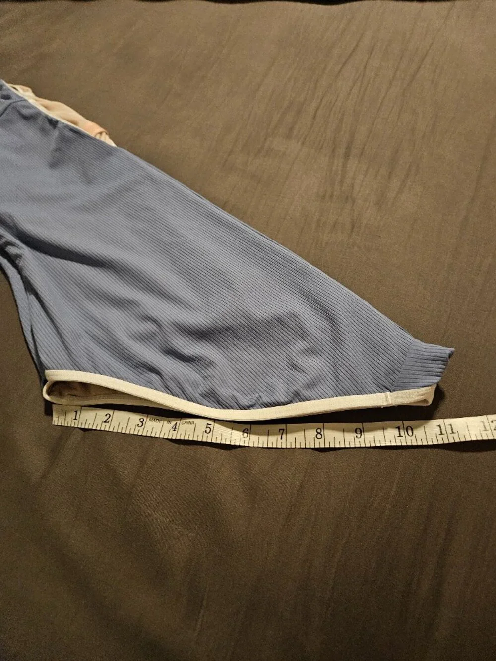 Nabaiji Aquafit One Piece Swimsuit Blue Ribbed XL